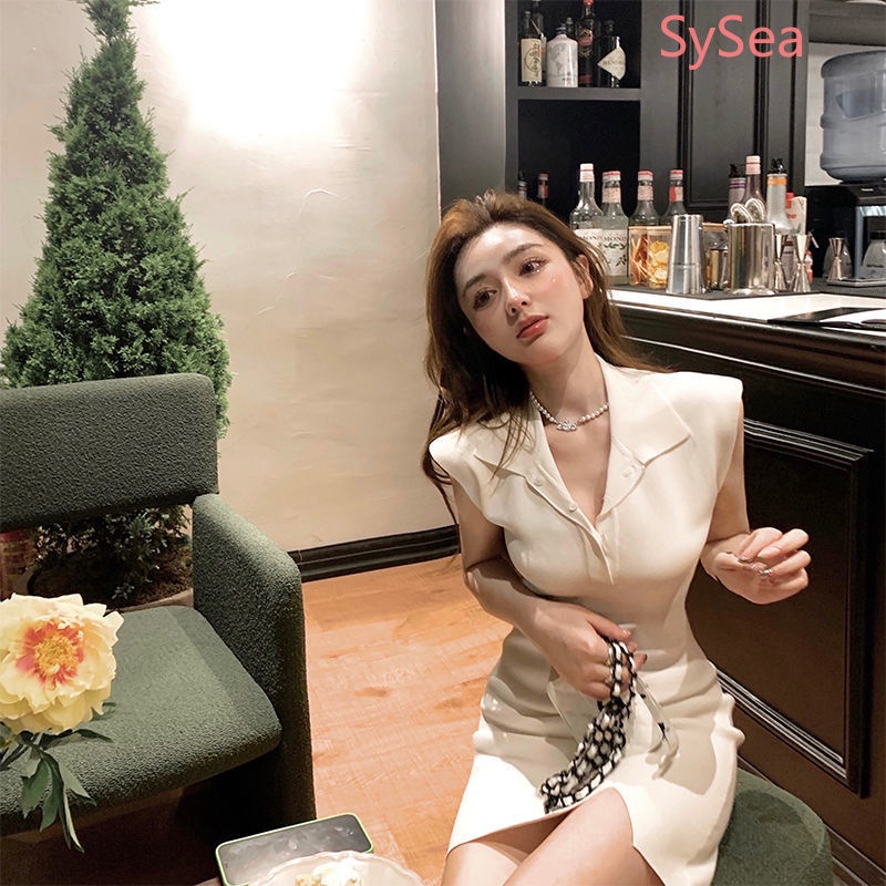 Đầm Dệt Kim Cổ Polo Kiểu Hàn Quốc Thời Trang Mùa Hè Cho Nữ