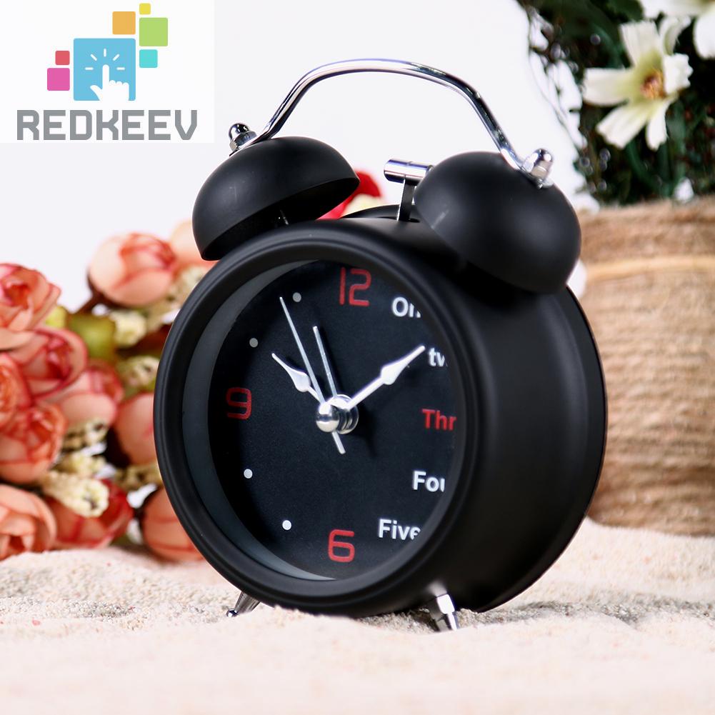 Đồng Hồ Báo Thức Hai Chuông Để Bàn Phong Cách Retro Thời Trang