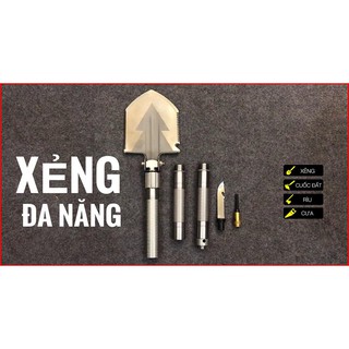 Bộ Xẻng Quân Dụng Đa Năng Loại Cao Cấp có La Bàn