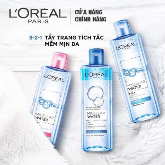 [Mã COSDAY giảm 8% đơn 150K] Nước tẩy trang Loreal - L'Oreal Paris 3-in-1 Micellar Water 400ml | BigBuy360 - bigbuy360.vn