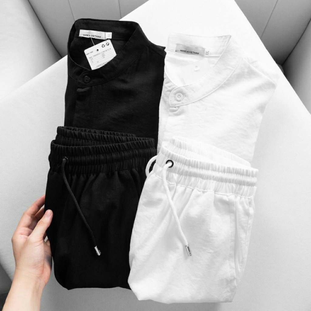 Quần Đũi Nam Dài Ống Suông, Cạp Chun ,Khuy Cài Lịch Lãm  - Quần Đũi Dài Nam Vải Đũi Xước Mềm Mát Thời trang nam