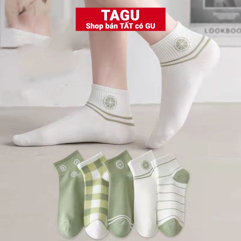 Tất vớ nữ nam cổ ngắn trắng giấy lười dễ thương hàn quốc đẹp TAGU chân thấp nhún đủ màu trơn đen, đỏ, vàng, xám, xanh