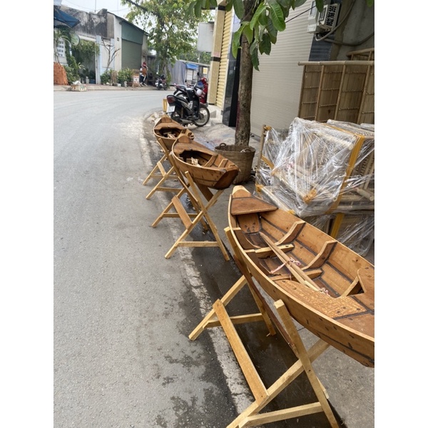 thuyền gổ trang trí dài 1m5