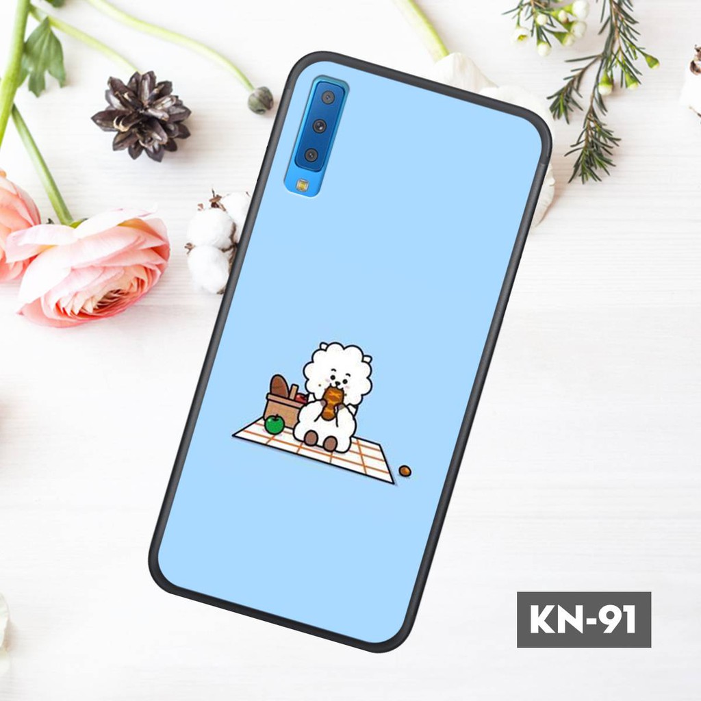 [Free ship] Ốp điện thoại samsung A7 2018 in kính hình con vật ngộ nghĩnh dành cho các cô nàng cá tính