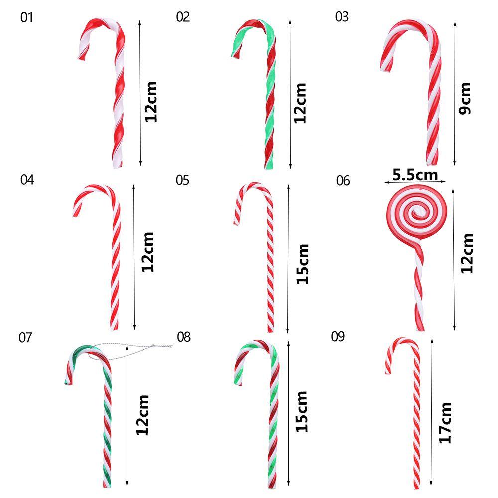 YNATURAL Gậy Giáng Sinh Bằng Nhựa Trang Trí