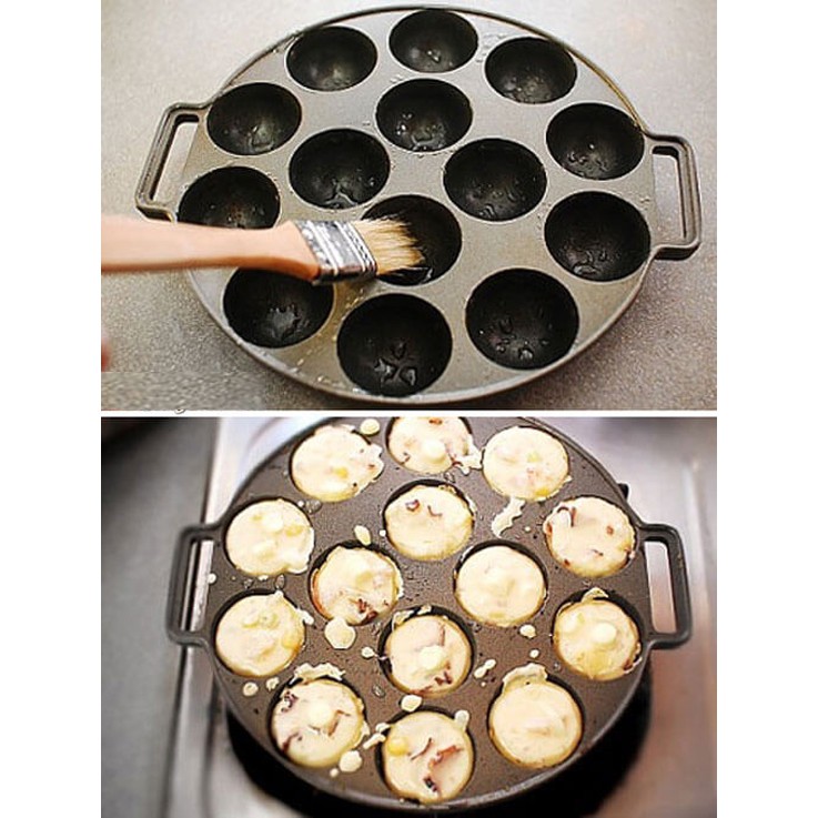 Khuôn Làm Bánh Bạch Tuộc Takoyaki Bánh Khọt Bánh Bèo Không Dính