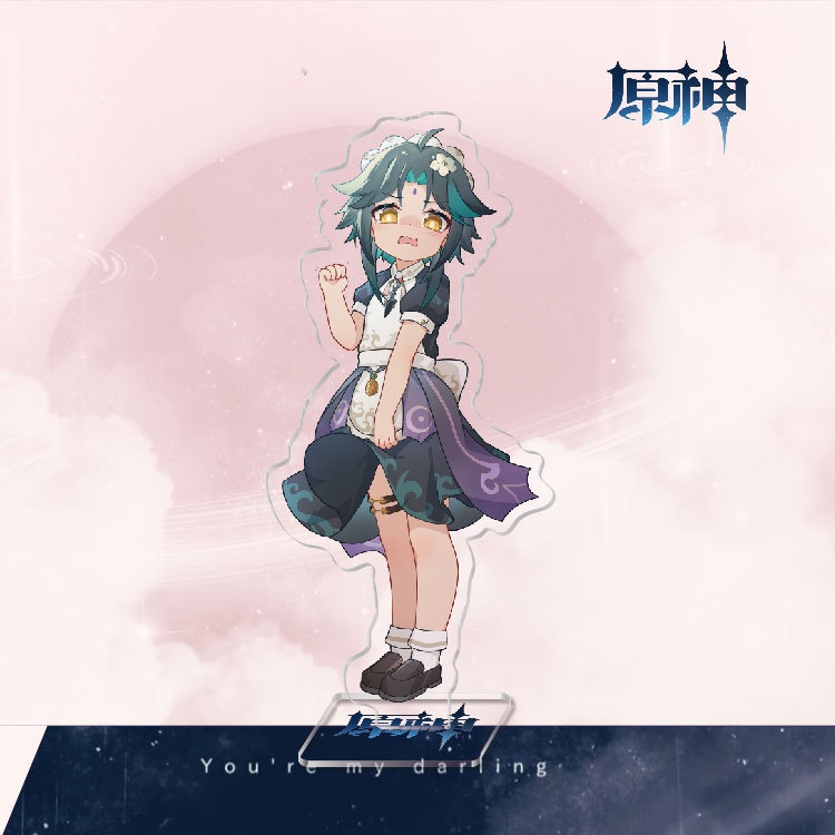 Mô hình Standee nhân vật Genshin Impact trong trang phục hầu gái