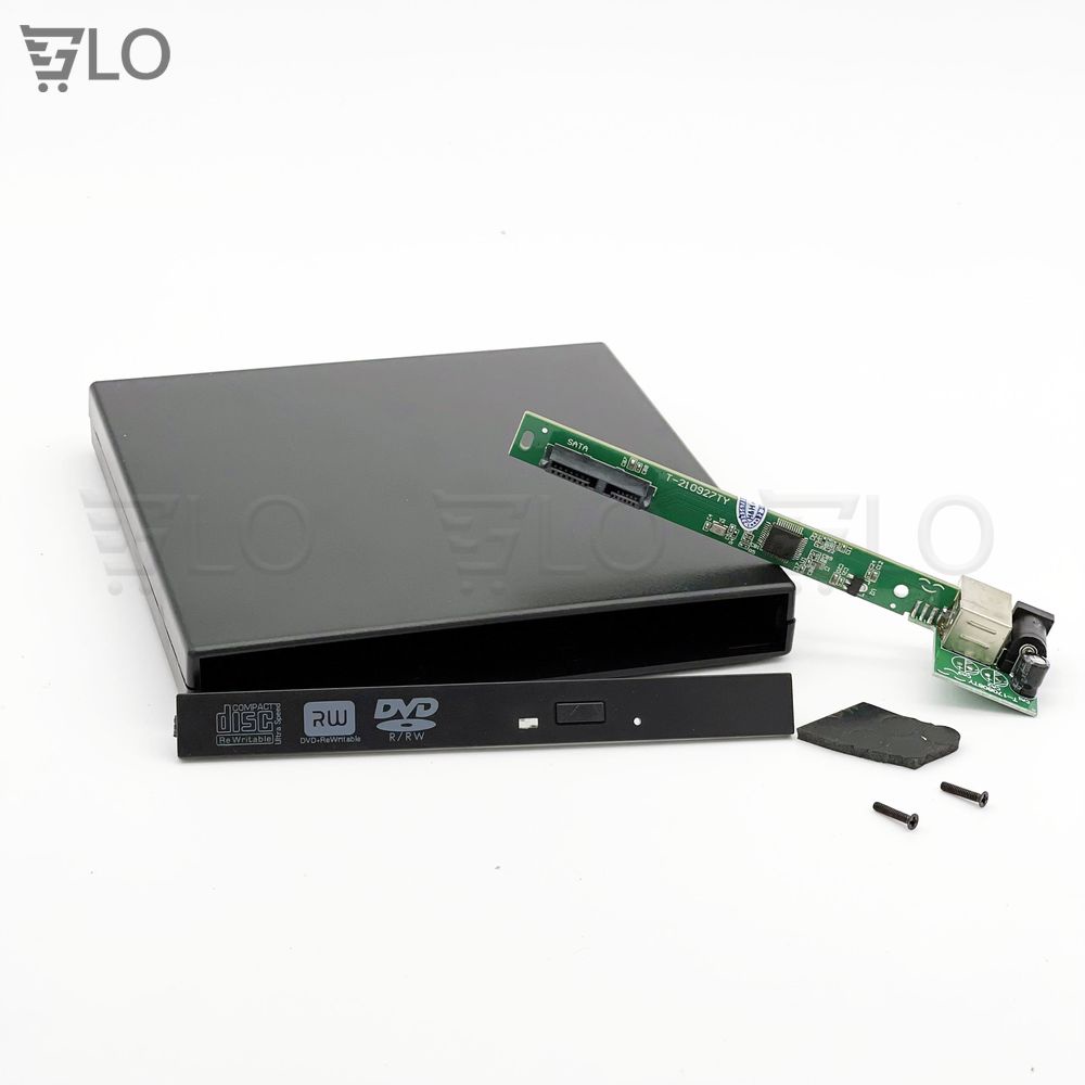 Box DVD USB 2.0 Sata Loại 12.7mm, Biến DVD Laptop Thành DVD Di Động