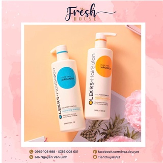 Cặp Dầu Gội Xả Olexrs Argan Oil Collagen Hair Salon Cho Tóc Khô Hư Tổn