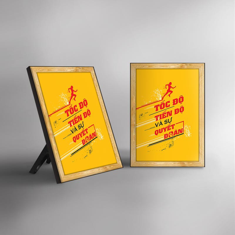 Tranh tạo động lực về tốc độ và sự quyết đoán WB143 gồm khung, khoen, tặng quà