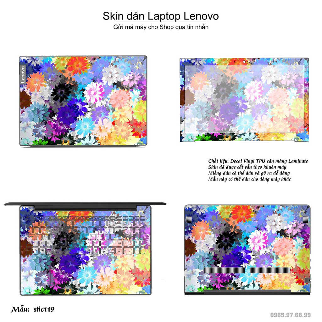 Skin dán Laptop Lenovo in hình Hoa văn sticker _nhiều mẫu 20 (inbox mã máy cho Shop)