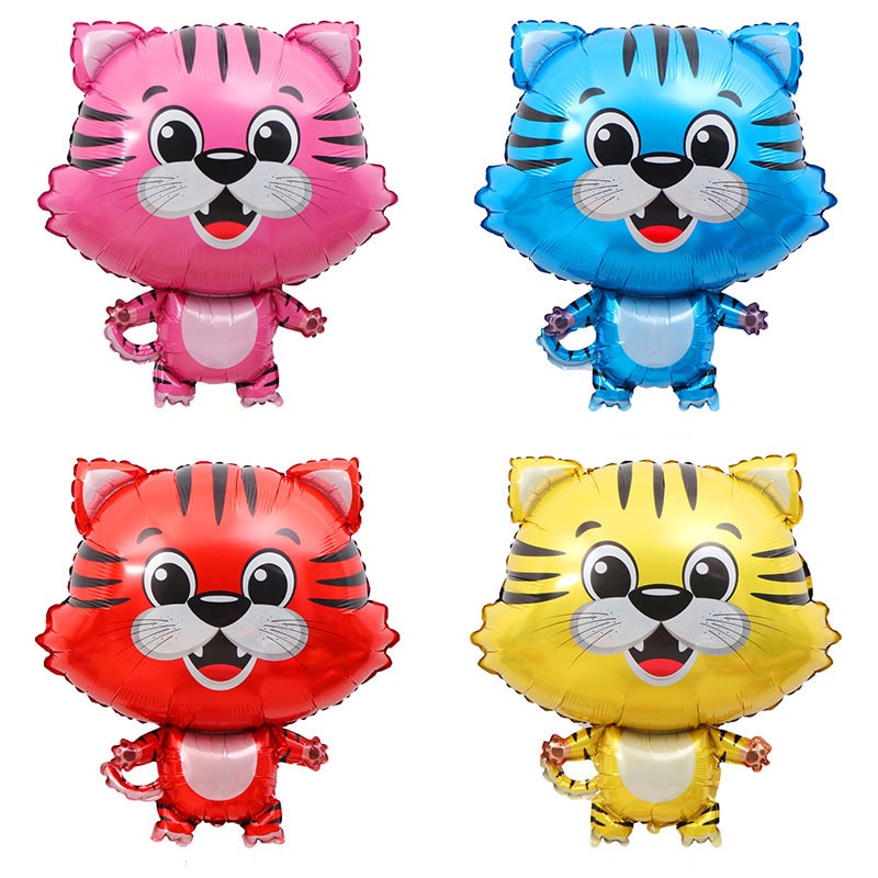 (CỠ TO) Bong Bóng Hình Con Hổ Trang Trí Sinh Nhật Tiệc Tùng
