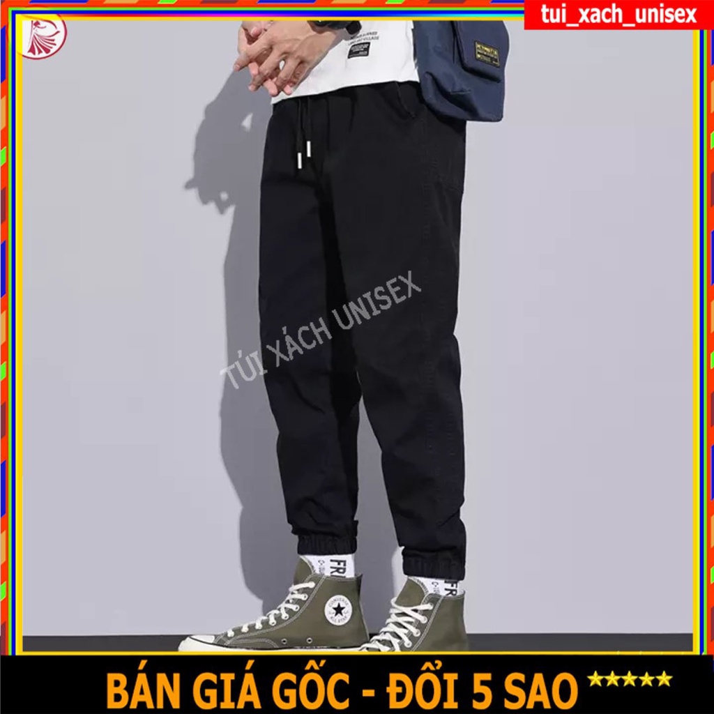 ❤️ NHIỀU KIỂU ❤️ Quần Jogger Nam Nữ Kaki Trơn Ống Bo Khóa Zíp Lưng Thun Trẻ Trung Phong Cách Đường Phố Thể Thao M01