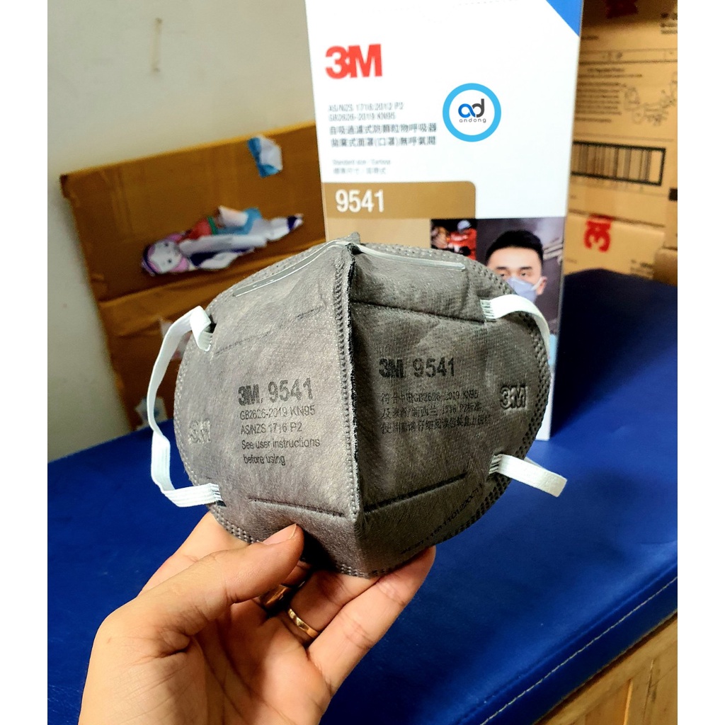 Hộp 25 Chiếc Khẩu trang than hoạt tính 3M 9541 KN95 AS/ANZS P2