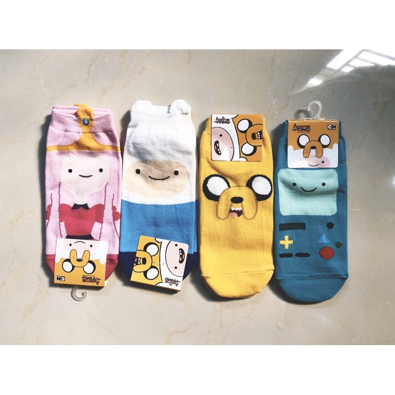 Tất/ Vớ ngắn Unisex Hàn Quốc The Adventure Time - Ảnh thật