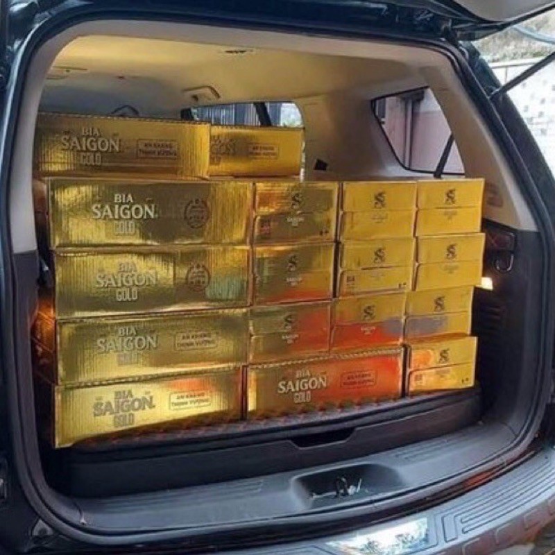 Bia Sài Gòn Gold - thùng 18 lon cao