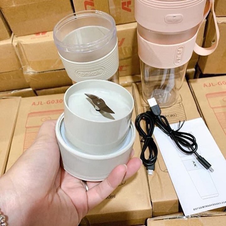 Cốc Xay Sinh Tố Cầm Tay, Máy Xay Sinh Tố USB Tích Điện