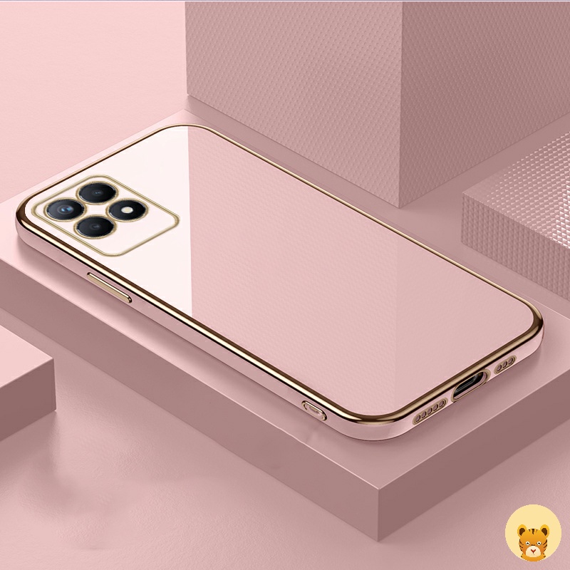 Ốp Điện Thoại Mạ Điện Sang Trọng 7 Màu Tùy Chọn Cho Realme 8i Case 8 Pro 4G 5G