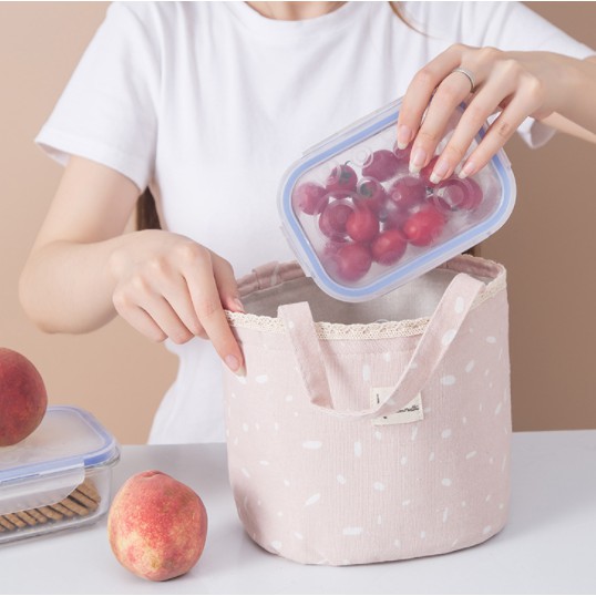 Túi Giữ Nhiệt Đựng Đồ Ăn Tiện Dụng tròn có ren TGDA4