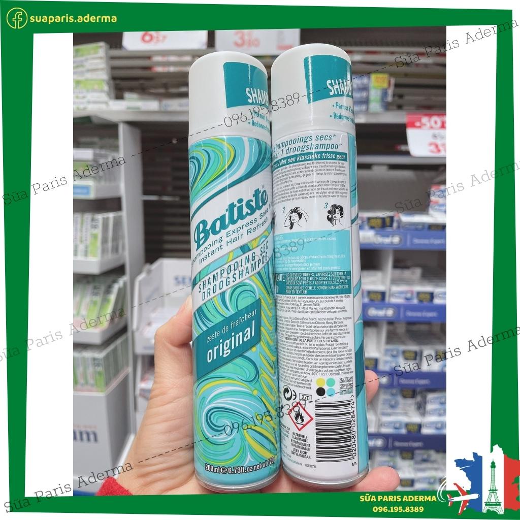 Dầu gội đầu khô Batiste 200ml - Hàng Có Bill - Giúp Mái Tóc Suôn Mượt Bồng Bềnh