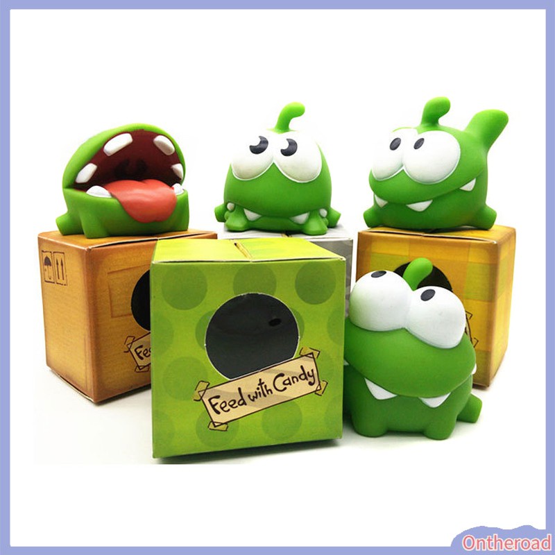 Đồ Chơi Chú Ếch Om Nom Từ Game Cut The Rope Android Màu Xanh Lá Bằng Vinyl Có Âm Thanh Thú Vị Cho Bé