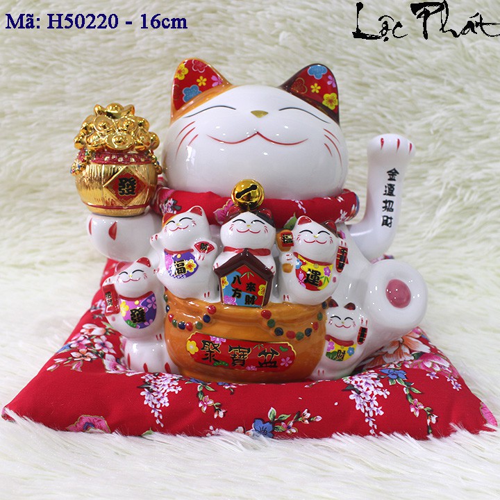 Mèo thần tài vẫy tay - cao 16cm