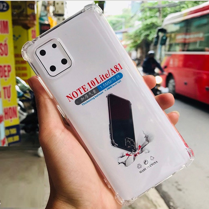 Ốp lưng chống sốc trong suốt 4 góc cho Samsung A71/ A51/ A21S/ M31/ M30S/ M21/ S10 LITE/ NOTE 10 LITE