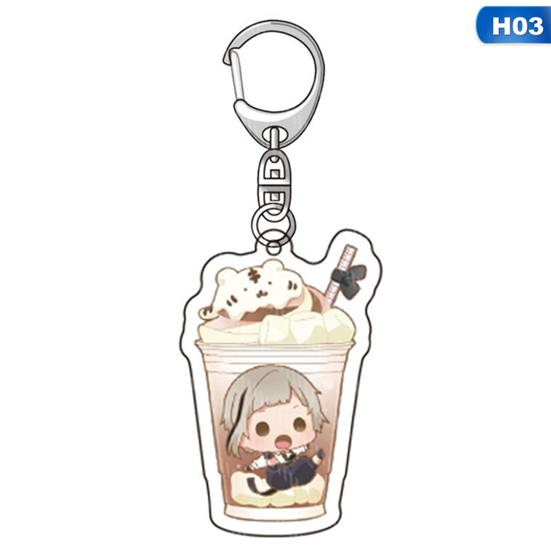Móc khóa acrylic trong suốt hình chú chó Bungou Stray Dog