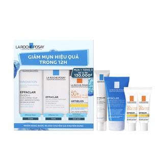 Bộ sản phẩm giảm mụn ngừa thâm siêu hiệu quả trong 12h La Roche-Posay