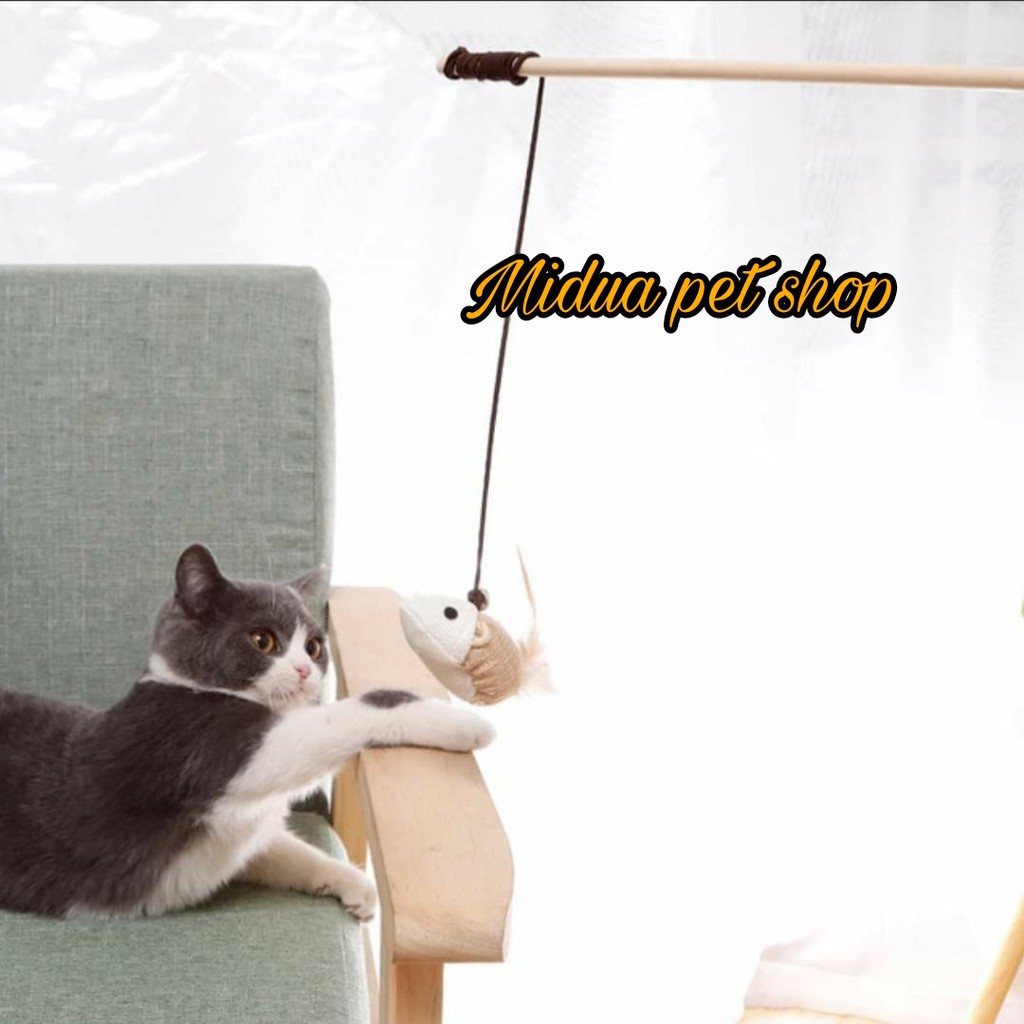 Cần câu cho mèo hình cá