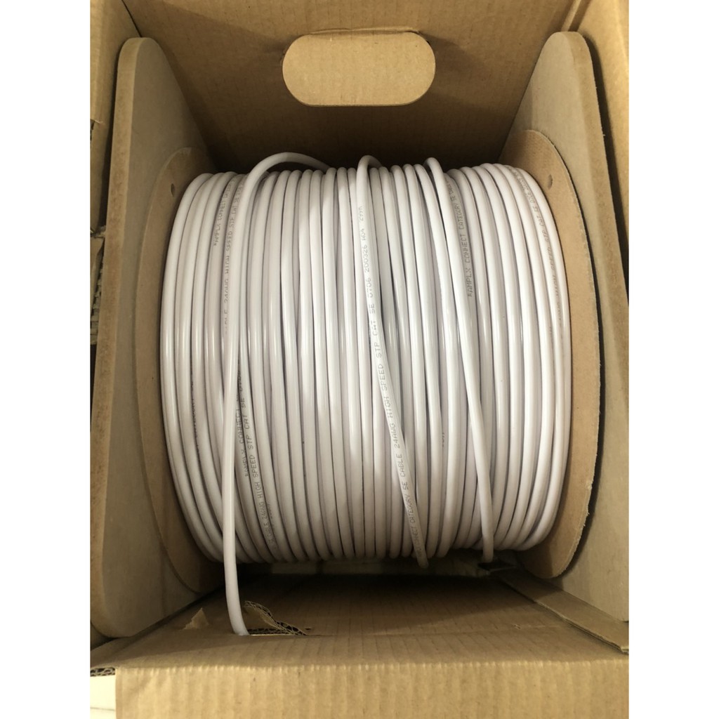 [Mã ELMS05 giảm 5% đơn 300k]Thùng Cáp Mạng Cat 5e Chống Nhiễu AMP LX 0706 - 300M- Thùng 14.5kg- Hình Thật, Clip Thật