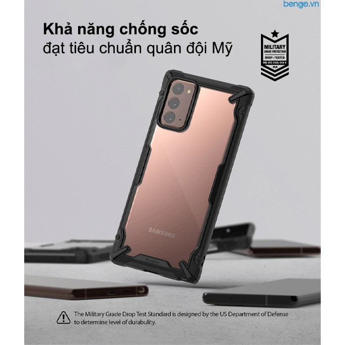 [Mã SKAMA06 giảm 8% đơn 250k]Ốp lưng chống sốc Samsung Galaxy Note 20 Ringke Fusion X