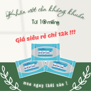 Combo 10 gói khăn ướt cồn let-green