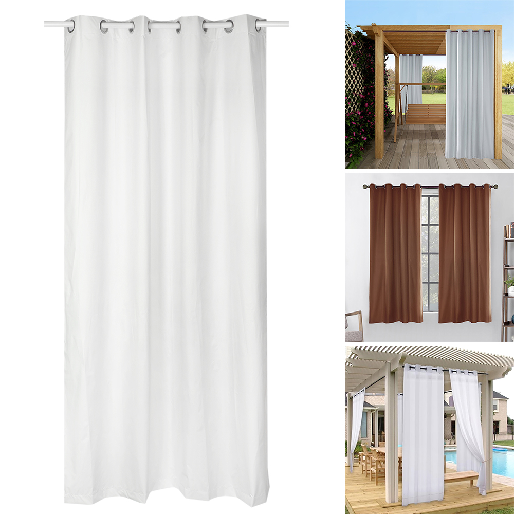 DAPHNE Outdoor Window Decor Garden Patio Home Textile Blackout Curtains Thermal Insulated Waterproof Living room Solid Color Porch Gazebo Drapes/Multicolor