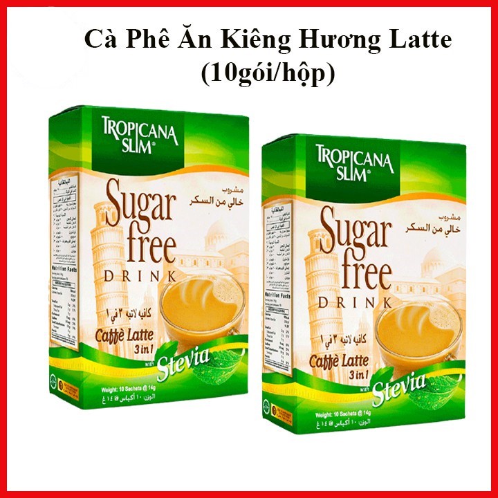 Combo 6 Hộp Cafe Ăn Kiêng Vị Latte/Cappuccino Thương Hiệu Tropicana Slim - Nhập Khẩu Indonesia