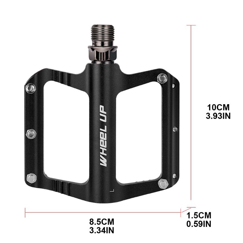 SUN 2 Pcs Ultra Strong Fixed Gear Bicycle Pedals with Anti-Skid Pins MTB Bearing Non-Slip Pedal Aluminum Alloy Flat Bike Repair Modification Parts for Fixed Gear Road Mountain Bike