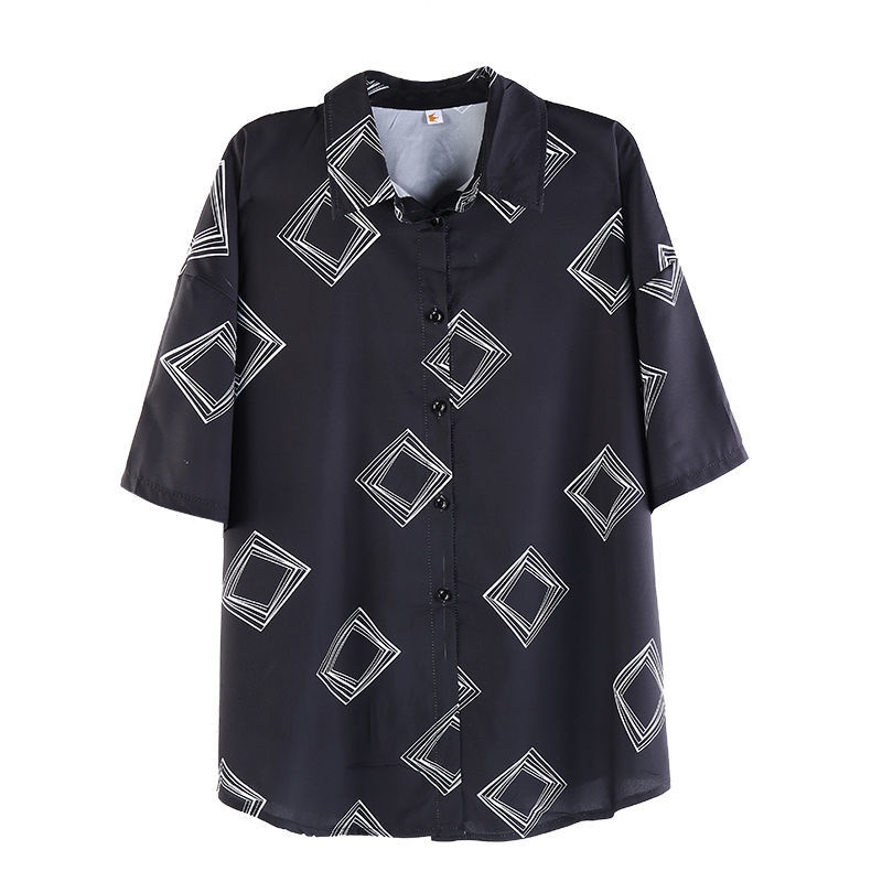 Áo sơ mi ngắn tay dáng rộng thiết kế mới thời trang dành cho nữ