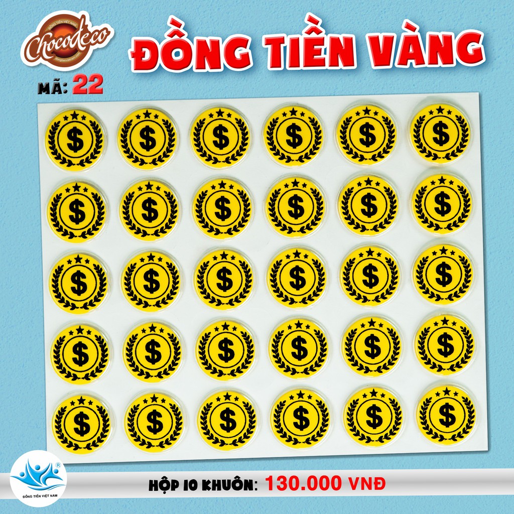 Khuôn Socola In Hình Tiền Xu CI22 - Đồng Tiến Việt Nam