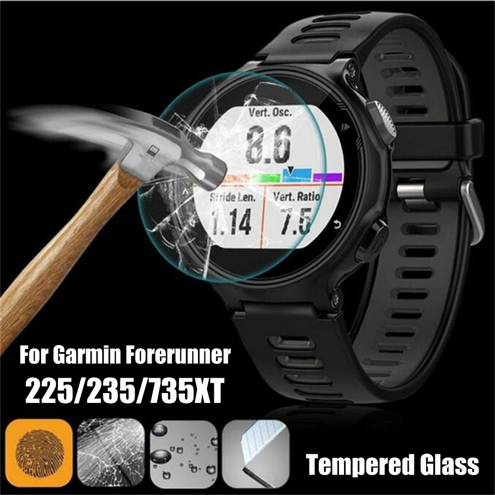 Set 1/2/3 kính cường lực 9H HD bảo vệ màn hình cho đồng hồ thông minh Garmin Forerunner 235/225/735XT