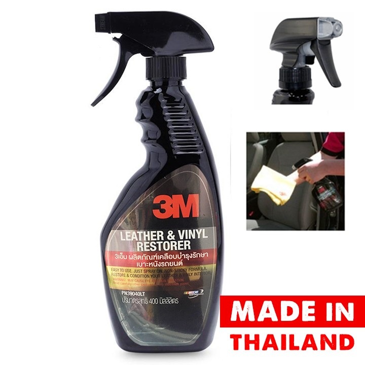 Dung dich bảo dưỡng nệm da Leather &amp; Vinyl Restorer PN39040LT (400ml)-Made in Thailan