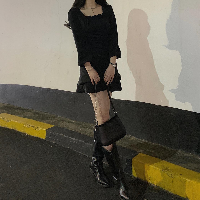 Xiaozhainv Đầm Cổ Vuông Phong Cách Hàn Quốc Xinh Xắn Cho Nữ | BigBuy360 - bigbuy360.vn