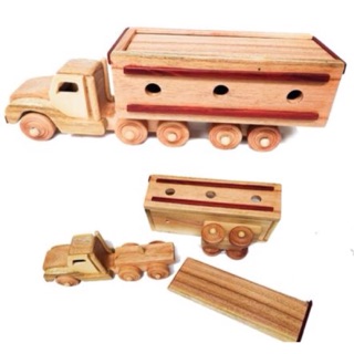 Xe gỗ xe Container đồ chơi gỗ