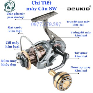 Máy Câu Cá Deukio SW Độ Núm Tròn _Full Kim Loại_ Cực Chất,Siêu Khỏe
