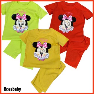 Combo 3 đồ bộ ngắn tay,bộ meckey min minmuose bé gái .bdbg25. .