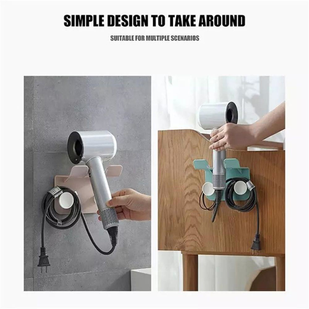 [Hàng mới về] Giá đỡ máy sấy tóc gắn tường không cần khoan lỗ nhiều màu lựa chọn