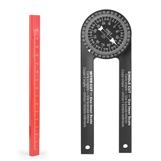 Miter Saw Protractor ABS Angle Finder Level Meter Gauge Goniometer