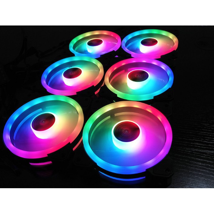 Bộ 2, 3, 4, 5, 6, 7, 8 Quạt Tản Nhiệt, Fan Case Coolmoon V4 Led RGB - Kèm Bộ Hub + Remote Coolmoon - Tùy Chọn