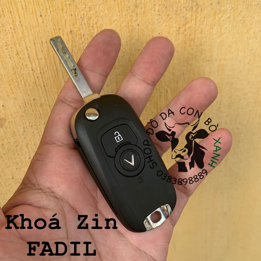 Bao da chìa khoá Vinfast Fadil handmade da thật 001