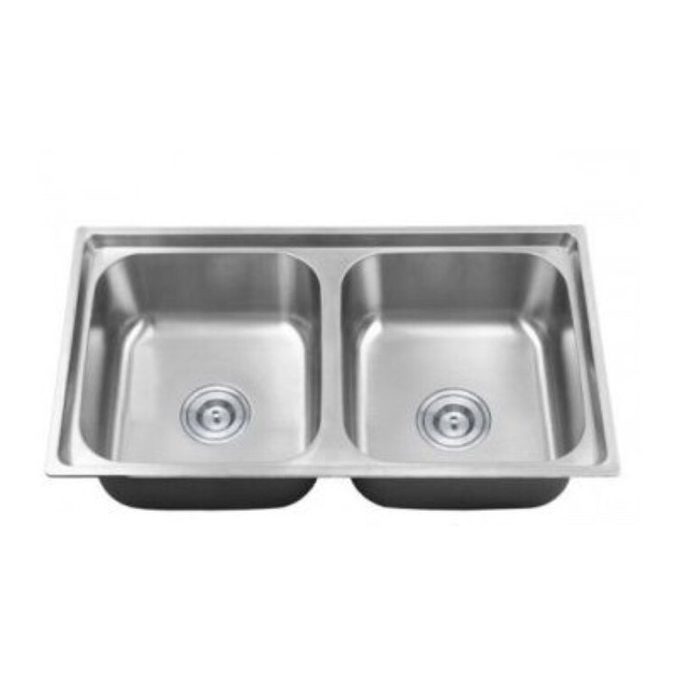CHẬU RỬA CHÉN INOX(có bộ xả inox đi kèm) 78-43-23
