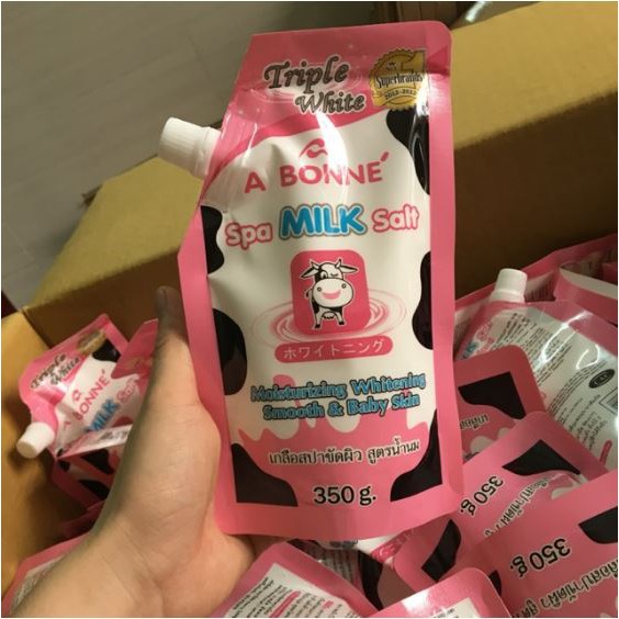 [Hàng Chuẩn]  Muối tắm sữa bò tẩy tế bào chết - A Bonne Spa Milk Salt Thái Lan 350gr | BigBuy360 - bigbuy360.vn